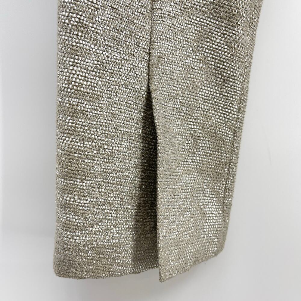 Zimmermann | NWT Coaster Metallic Split Pants in Champagne Silver Size 1 / US 6 - Picture 9 of 14